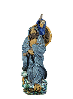 石湾陶瓷大师中式家居门达摩摆件