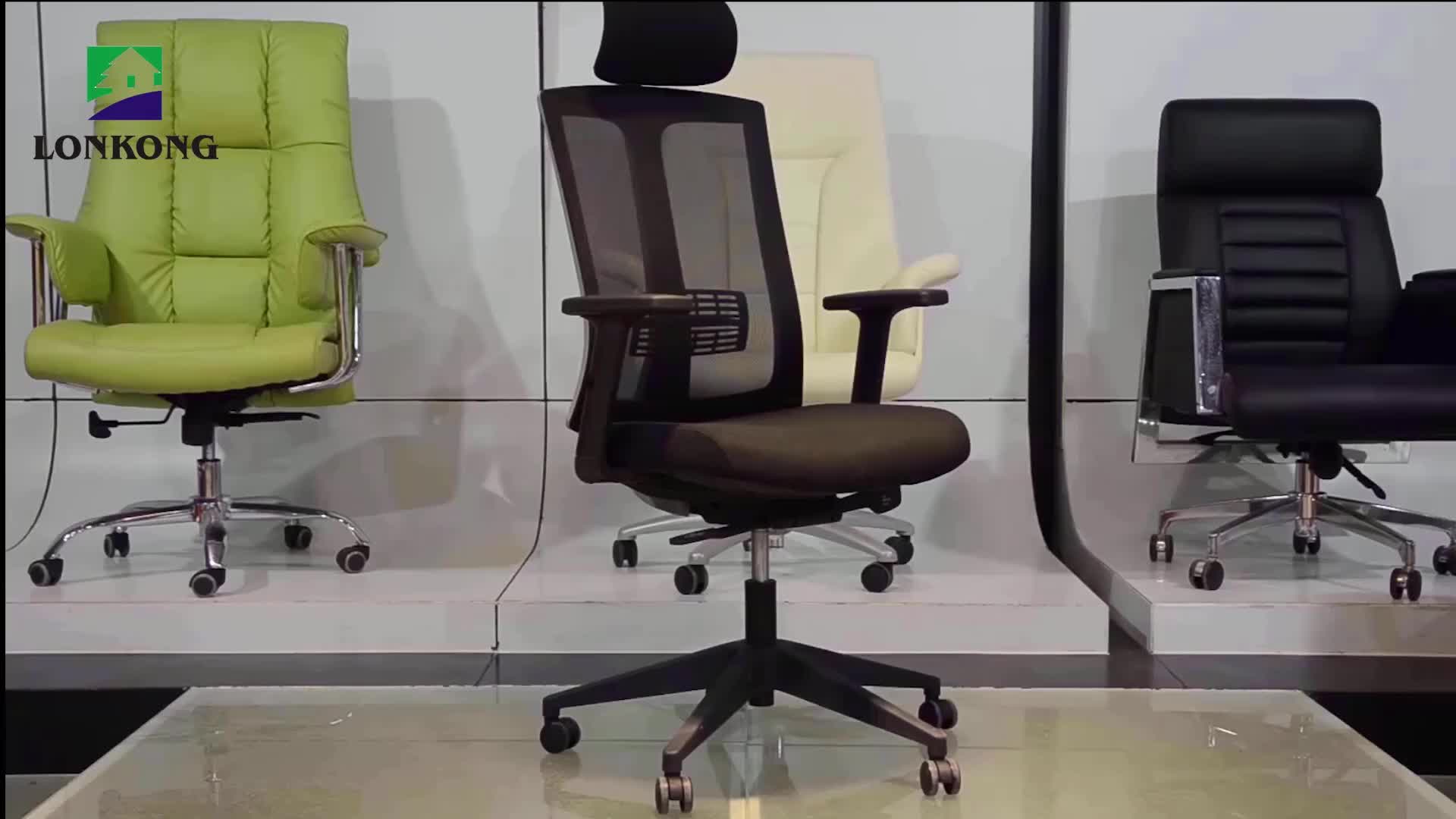 Comfortable Seat Ergonomic Office Chair Adjustable Lumbar With Nylon