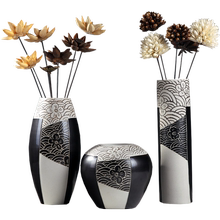 现代简约陶瓷花瓶摆件干花插花器1