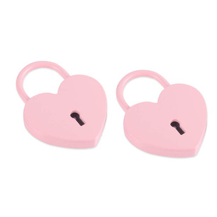 粉色桃心形爱心小挂锁行李旅行拉杆箱包配件挂锁家用锁扣金属锁头