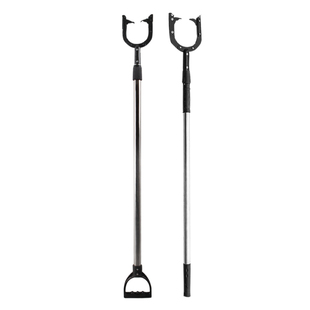 带锁不锈钢防暴脚叉防爆抓捕器 可伸缩钢叉 学校校园保安安防器材