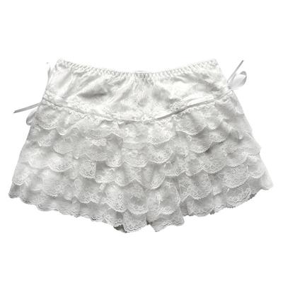 迷瞳白色蛋糕裙可外穿保险打底裤
