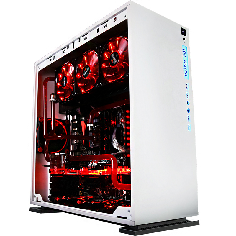 IN WIN/迎广 301 钢化玻璃水冷侧透MATX游戏ITX小电脑主机箱小303