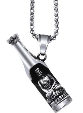 不锈钢佛像复古霸气风开瓶盖吊坠