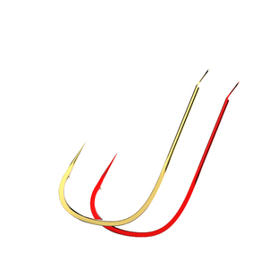 悍将金袖鱼钩赤袖鱼钩进口日本袖钩散装有刺细条红虫钩鲫鱼包邮