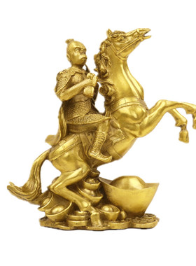 纯铜马上封侯摆件现代玄关