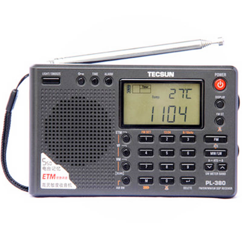 Tecsun/德生 PL-380全波段高考学生考试四六级立体声收音机包邮