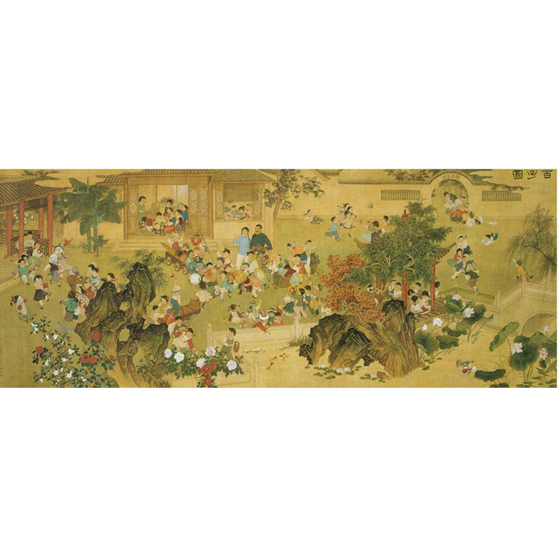大幅包邮新款客厅大画人物百子