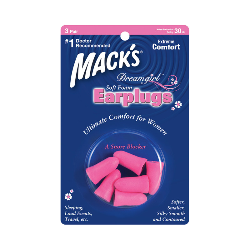 美国macks隔音耳塞专业防噪音睡眠睡觉专用女士儿童小号打呼噜声