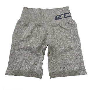 ECHT褶皱健身短裤 高腰收腹炸臀紧身运动五分裤 爆款蜜桃菊花裤