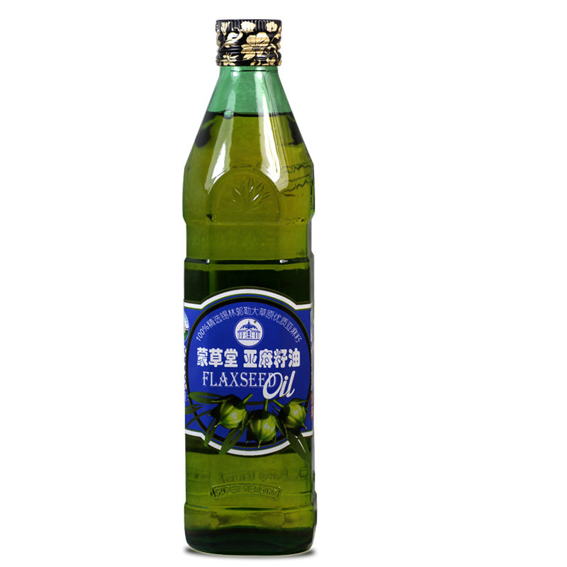 蒙草堂亚麻籽油25年新货冷榨食用油内蒙古脱蜡500ml*2包邮