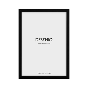 出口北欧实木相框简约黑色照片墙唇印相架玻璃横放挂5/6/7/8/12寸