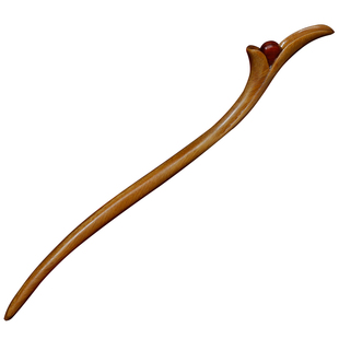 古风发簪女古典绿檀木簪子古代盘发头饰民族风手工发饰檀香木簪子