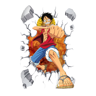 海贼王悬赏令海报动漫贴画男生宿舍卧室房间卡通贴纸装饰自粘墙贴