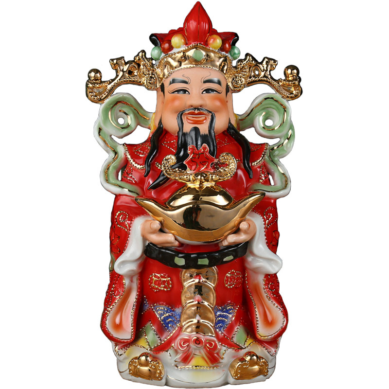陶瓷家居客厅大摆件禅意风财神爷