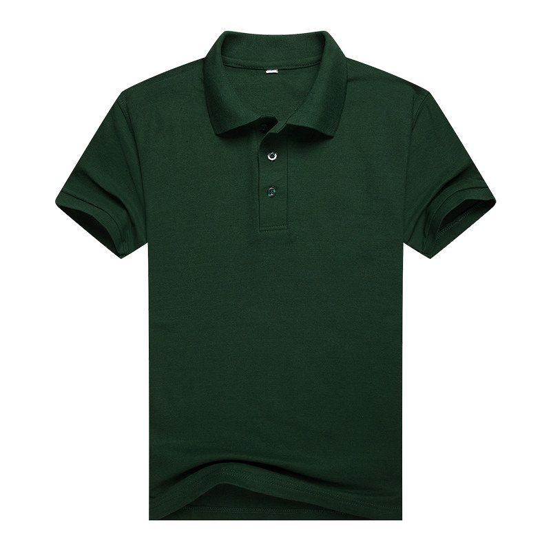 工作服polo衫男纯色t恤宽松女款工装体恤短袖棉质夏提供印字刺绣