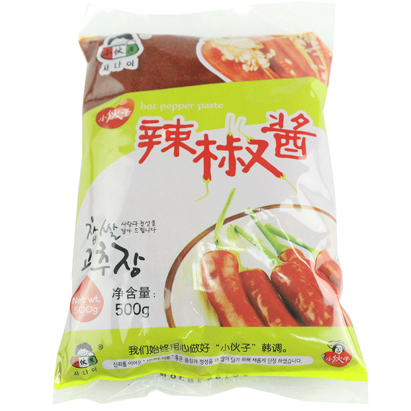 韩式小伙子辣酱500g*3石锅拌饭辣椒酱炒年糕甜辣酱韩调火锅酱蘸酱