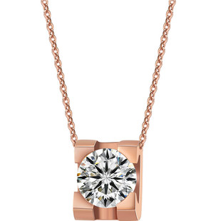 罗子君同款韩国精致简约锆石吊坠单钻项链锁骨链女配饰不掉色钛钢