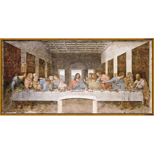 世界名画复制品达芬奇最后的晚餐油画餐厅欧式古典装饰挂壁画贴纸