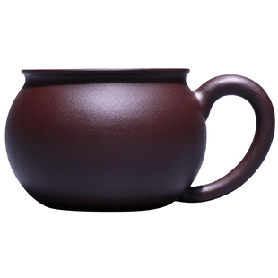 茗阳宜兴原矿紫砂杯全手工主人公杯盖杯品茗杯功夫茶具紫泥小茶盅
