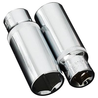 华丰巨箭10mm3/8镜面铬钒钢加长六角套筒汽保维修工具