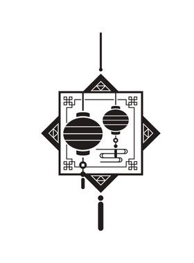 古典装饰商场酒店中式风贴纸