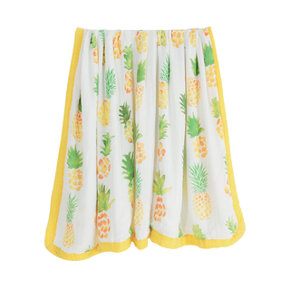 muslin tree夏季双层新生儿竹纤维包巾纯棉抱被婴儿纱布被子盖被