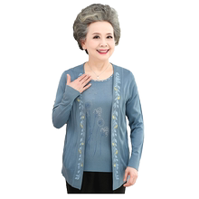 春装外套中老年人妈妈60岁70针织衫1