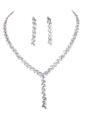 锆石耳环新娘婚纱礼服晚宴项链