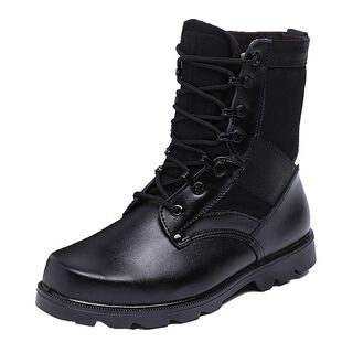 超轻男作战靴秋冬透气保暖高帮户外劳保鞋靴跑步拉练战靴保安鞋