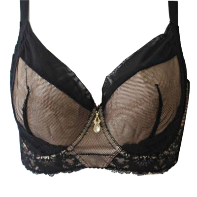 大胸性感深v聚拢调整型薄杯内衣