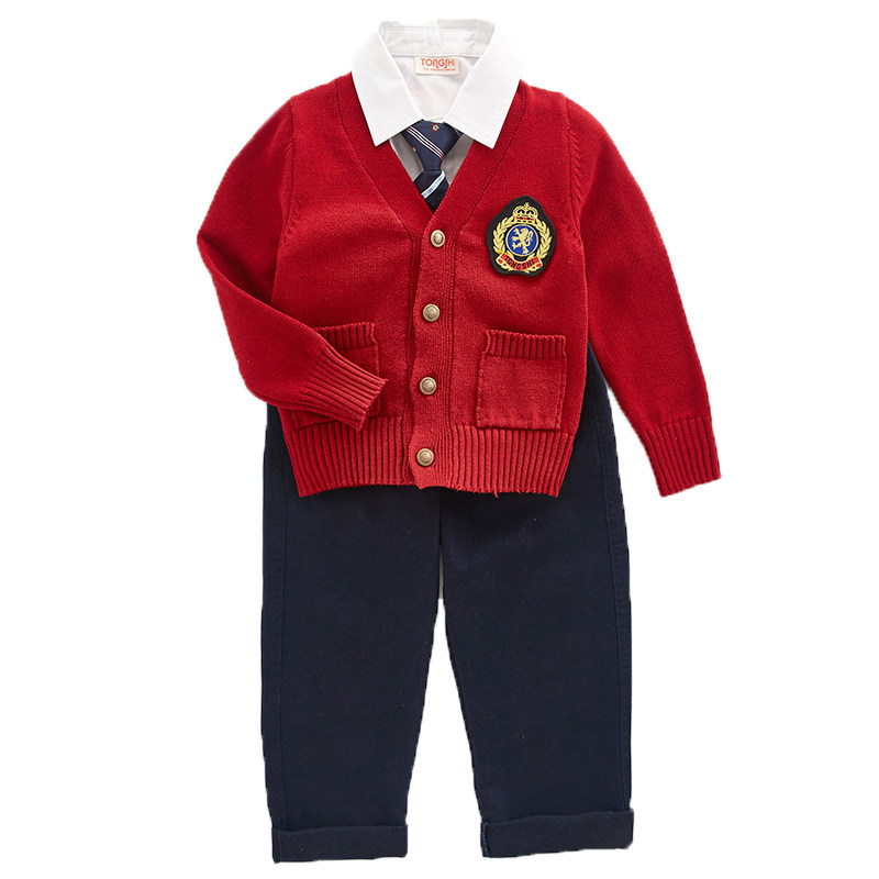 英伦风校服春秋装幼儿园园服中学生班服套装韩国学院风儿童演出服