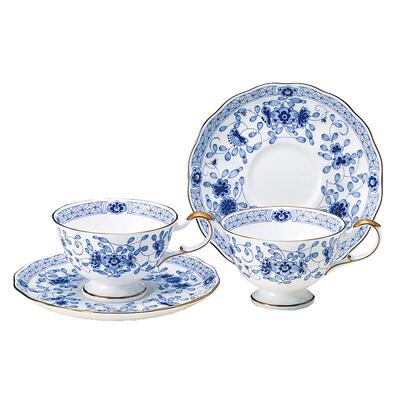 NARUMI/鸣海Milano米兰之花下午茶杯碟/咖啡杯碟套装 骨瓷