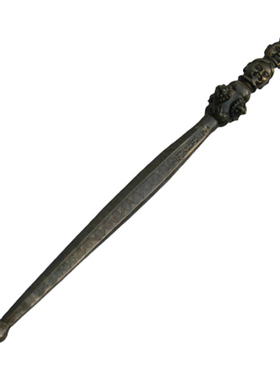 贞玉吉仿古做旧纯铜锏打神鞭韦陀法器金刚杵四楞锏降魔杵