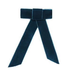 欧美亚历山大同款 超大绸带布艺蝴蝶结发夹弹簧夹简约天鹅绒头饰