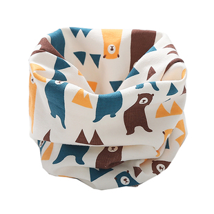 儿童围脖春秋薄款无骨纯棉套脖婴儿脖套秋冬保暖男女宝宝防风面罩