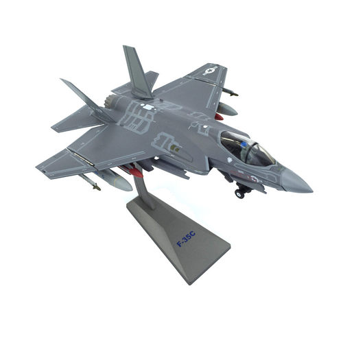 AF11:72 美国海军F35C隐形战斗机闪电航母舰载机合金飞机模型摆件