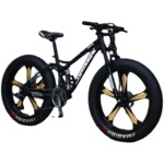 锋狐变速越野沙滩雪地车成人超宽大轮胎山地自行车男女单车学生