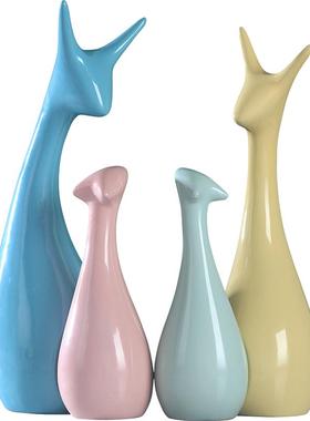 现代创意小摆件家居鞋柜酒柜兔子