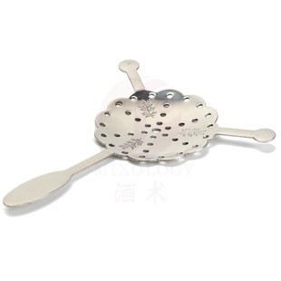 酒术 不锈钢苦艾酒勺苦精勺Absinthe Spoon酒吧调酒签茴香酒漏勺