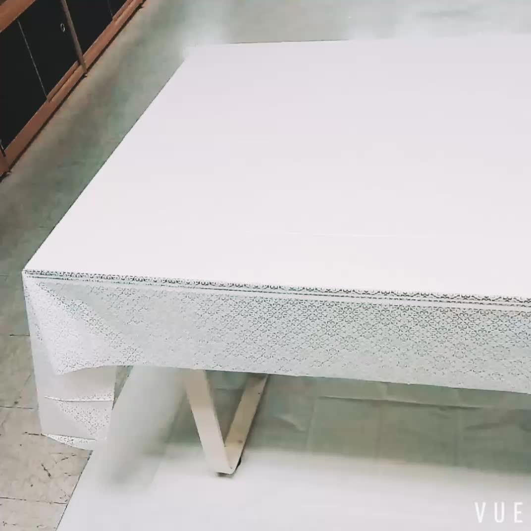 Customized Hard Plastic Table Cloth Disposable Waterproof Oilproof