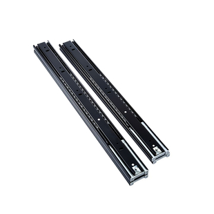 抽屉轨免拉手抽屉滑道侧装三节导轨加厚反弹滑轨按压式抽屉导轨