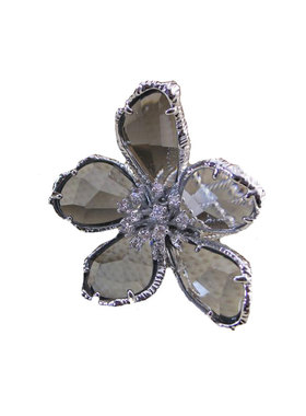 日韩风夸张水晶花朵礼物戒指包邮