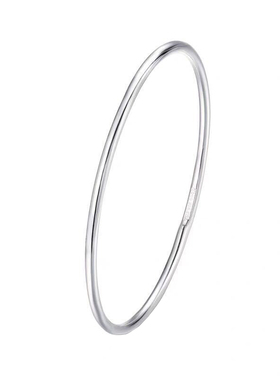 9999细光圈森系闭口银手镯送女友