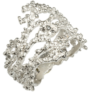 原创设计99纯银镂空求婚银戒指女手工制作刻字宽版个性送女友礼物