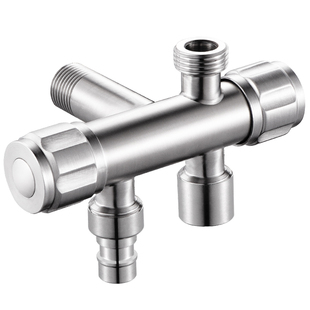 百晋一进三出四出三通角阀四通洗碗洗衣机水龙头分水器阀一分三四