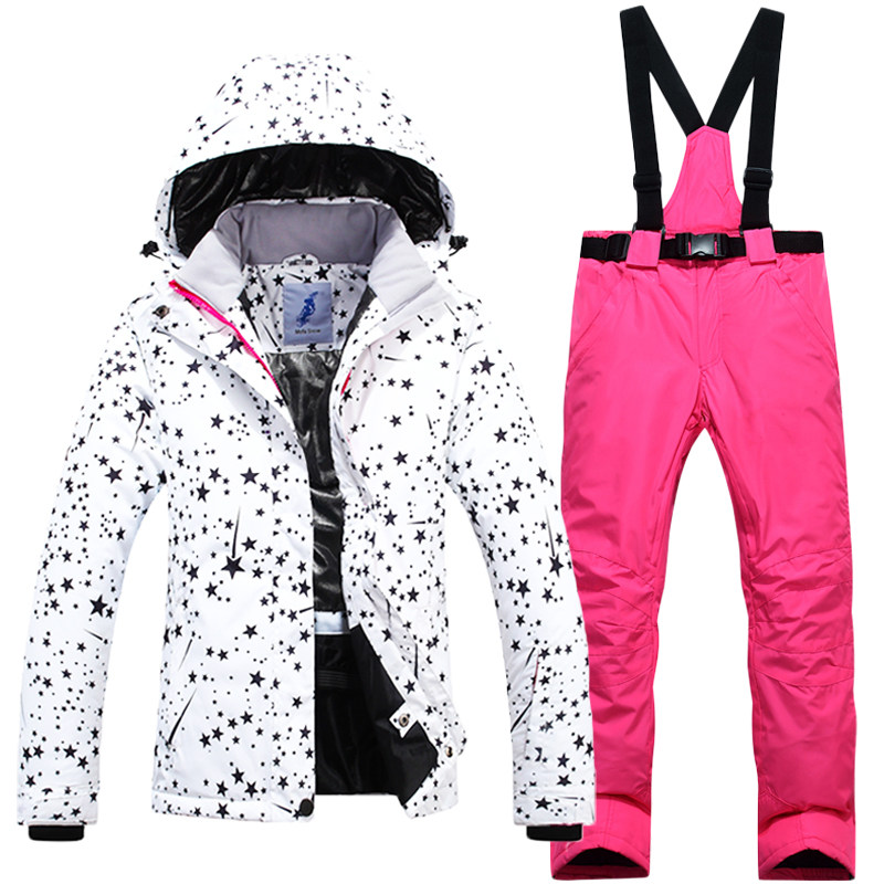 滑雪服女套装韩国冬季登山服白色