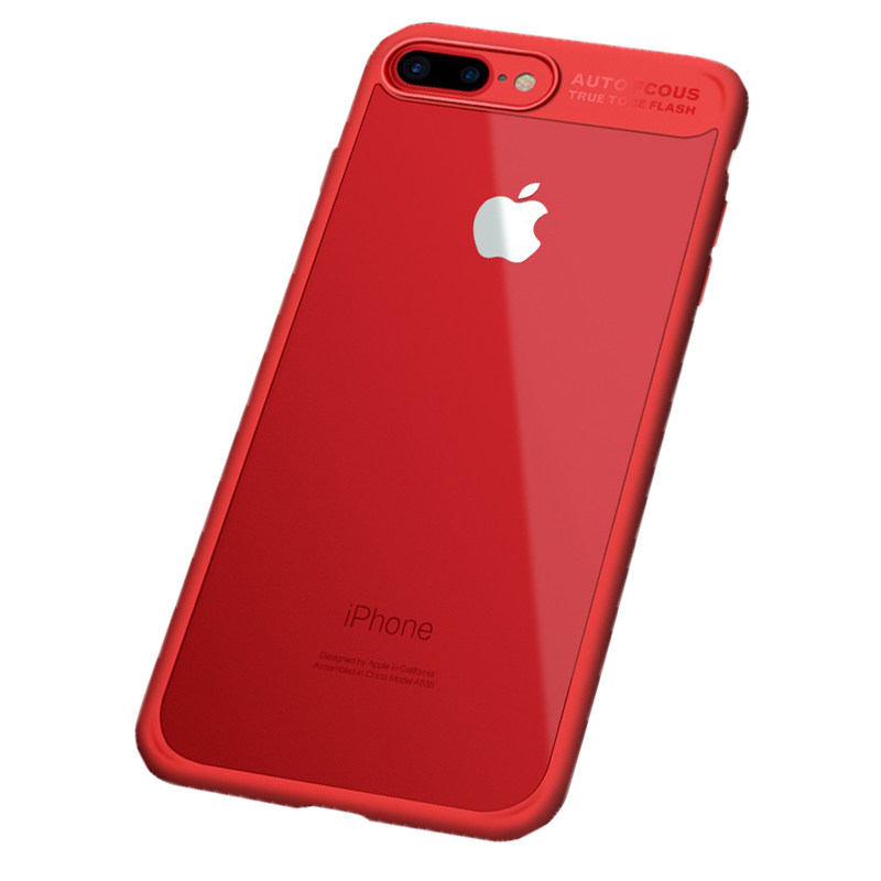 麦多多适用于苹果8Plus手机壳红色6s防摔iPhone7p套六软边框全包8