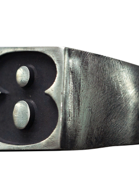 原创手工银饰戒指幸运数字