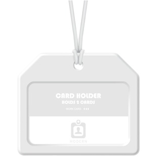 摩登MODERN创意简约超薄工作证工牌卡套硬壳两面插卡门禁公交饭卡